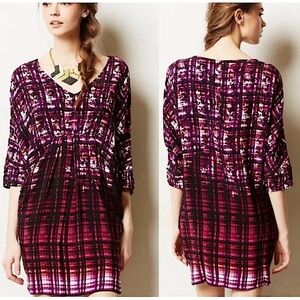 Maeve Anthropologie Petal Palette Tunic Dress Dolman Striped nwot